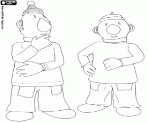 Pat and Mat,handymen at your service coloring page