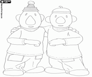 Pat and Mat in trouble coloring page