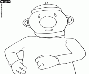Pat with his beret coloring page