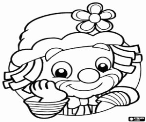 Patatí the clown coloring page