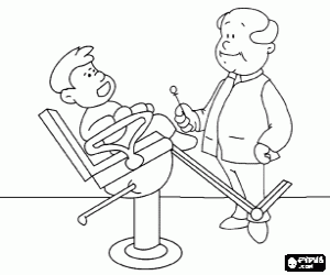 A patient at the dentist coloring page