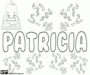 Patricia, name for girl coloring page