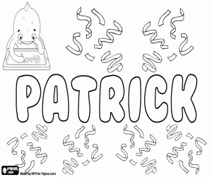 Patrick, name in various languages coloring page