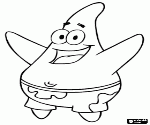 Patrick Star, SpongeBob's friend coloring page
