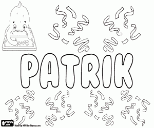 Patrik, variant of Patrick coloring page