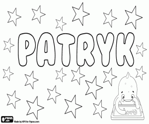 Patryk, variant of Patrik coloring page