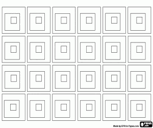 Pattern based in squares coloring page