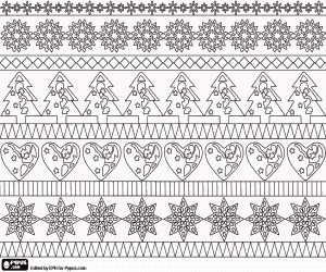 Pattern with Christmas inspiration coloring page