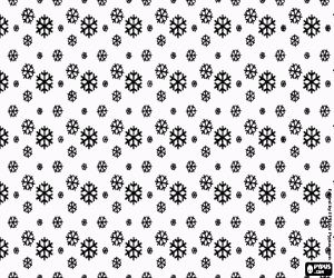 Pattern with snowflakes coloring page