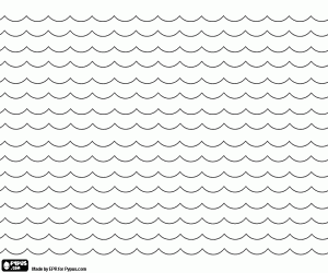 A pattern with soft waves coloring page