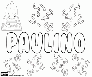 Paulino, male name coloring page