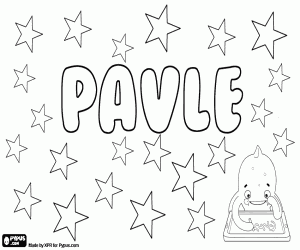 Pavle, male name coloring page