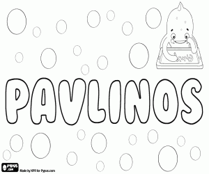 Pavlinos, male name coloring page