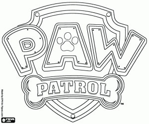 Paw Patrol original logo coloring page