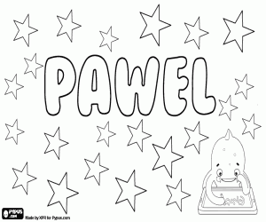 Pawel, Polish name coloring page