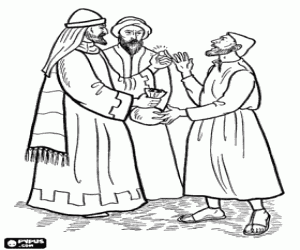 The payment for Judas betrayal coloring page