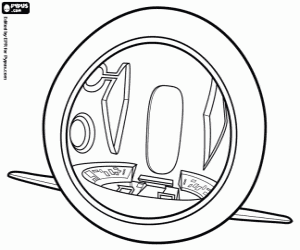 Peabody's time machine coloring page