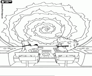 Peabody, Sherman in the WABAC coloring page