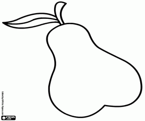 A pear of characteristic shape coloring page