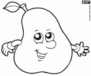 Pear coloring page