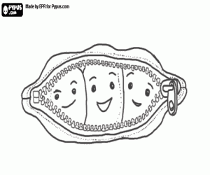 Peas and a pod coloring page