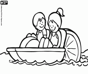 Pedals boat coloring page
