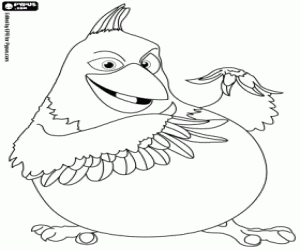 Pedro dances samba coloring page