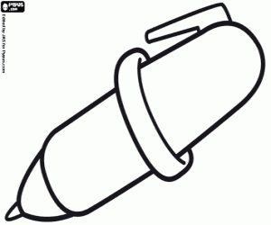 A pen to write coloring page