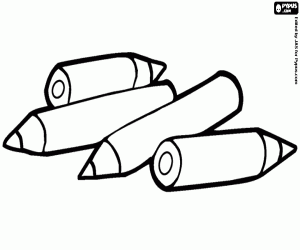 Pencils for school coloring page