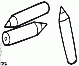 Pencils coloring page