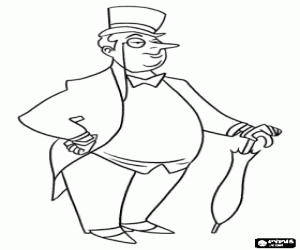 The Penguin, enemy of Batman coloring page