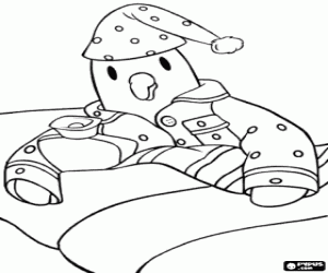 The penguin Penny goes to sleep coloring page