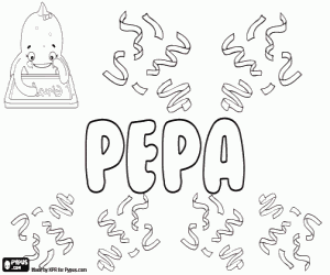 Pepa, abbreviated name coloring page