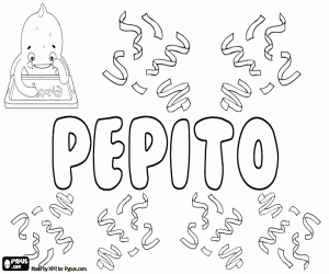 Pepito, variant of Pepe coloring page
