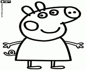Peppa Pig, the protagonist coloring page