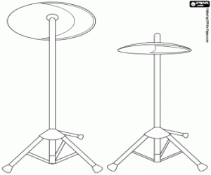 Percussion cymbals coloring page