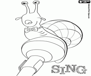 The performance of the snail coloring page