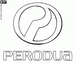 Perouda logo coloring page