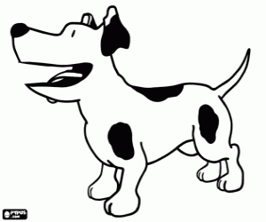 Perry, the little dog of Olivia coloring page