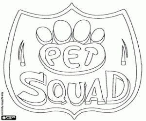 Pet Squad logo coloring page