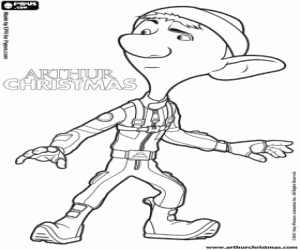 Peter the elf, Steve's assistant coloring page