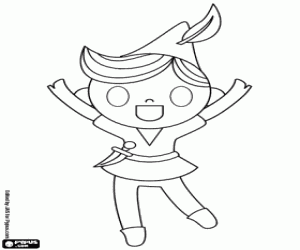 Peter Pan lives in Neverland coloring page