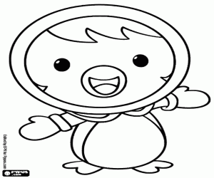 Petty, the little penguin coloring page