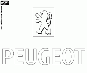 Peugeot emblem coloring page