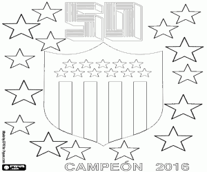 Peñarol, champion 2015-2016 coloring page
