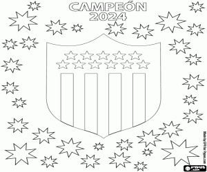 Peñarol Montevideo, champion 2024 coloring page