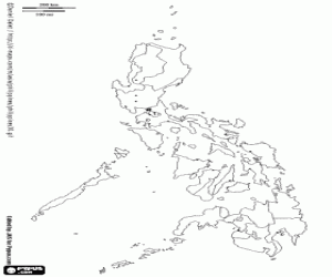 Philippines map coloring page