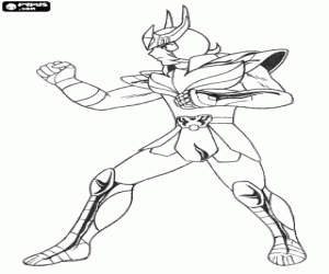 Phoenix Ikki from Saint Seiya coloring page