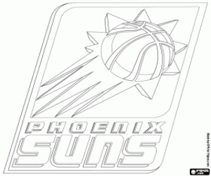 Phoenix Suns badge coloring page