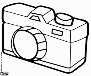 A photographic camera coloring page